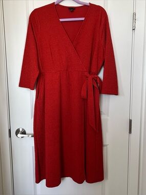 torrid Burnt Orange Wrap Midi Dress